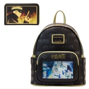 Loungefly Jujutsu Kaisen Mini Backpack and Wallet